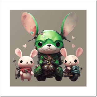 Warrior Bunnies Posters and Art